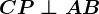 CP\perp AB