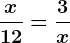 \fracx12=\frac3x