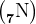 \left ( 7^\textrmN \right )
