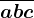 \overlineabc