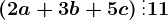 \left ( 2a+3b+5c \right )\vdots 11