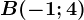 B(-1;4)