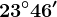 23^\circ46'