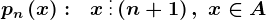 pn\left ( x \right ):\; \; x\: \vdots \left ( n+1 \right ), \; x\in A