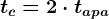 tc=2\cdot tapa