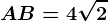 AB=4\sqrt2