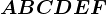 \fncm ABCDEF