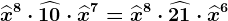 \widehatx^8\cdot\widehat10\cdot\widehatx^7=\widehatx^8\cdot\widehat21\cdot\widehatx^6