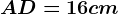 AD=16cm