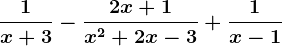 \frac1x+3-\frac2x+1x^2+2x-3+\frac1x-1