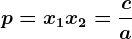 p=x1x2=\displaystyle\fracca