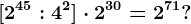 [2^45:4^2] \cdot 2^30=2^71?