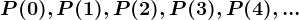 P(0),P(1),P(2),P(3),P(4),...