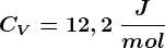 CV=12,2\: \fracJmol