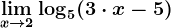 \limx--> 2\log 5(3\cdot x-5)