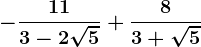 -\frac113-2\sqrt5+\frac83+\sqrt5