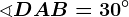 \sphericalangle DAB=30^\circ