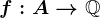 f:A-->\mathbbQ