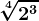 \sqrt[4]2^3