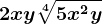 2xy\sqrt[4]5x^2y