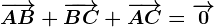 \overrightarrowAB+\overrightarrowBC+\overrightarrowAC=\overrightarrow0