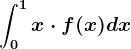 \int0^1x\cdot f(x)dx