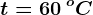 t=60 \: ^oC