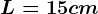 L = 15 cm