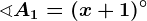 \sphericalangle A1=(x+1)^\circ