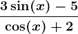 \frac3\sin(x)-5\cos(x)+2