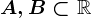A,B\subset \mathbbR