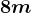 8 m