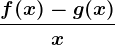 \fracf(x)-g(x)x