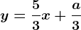 y=\frac53x+\fraca3