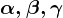 \alpha ,\beta ,\gamma