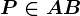 P\in AB