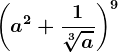 \left ( a^2+\frac1\sqrt[3]a \right )^9