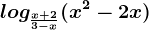 log\fracx+23-x(x^2-2x)