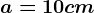 a= 10 cm
