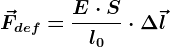\vecFdef=\fracE\cdot Sl0\cdot \Delta \vecl