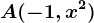A(-1,x^2)