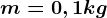 m=0,1kg