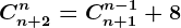 Cn+2^n=Cn+1^n-1+8