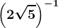 \left ( 2\sqrt5 \right )^-1