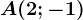 A(2;-1)