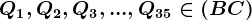 Q1,Q2,Q3,...,Q35\in (BC)
