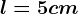 l= 5 cm
