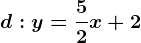 d:y=\frac52x+2
