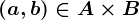 (a,b)\in A\times B