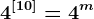 4^[10]=4^m